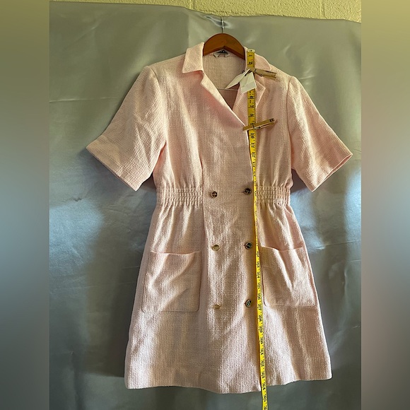 Sandro Double Breasted Petal Pink Dress - Picture 1 of 5